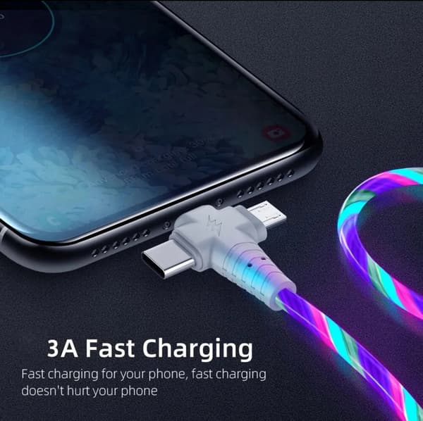 PUHELINKAAPELI 3IN1 MICRO USB USB-C APPLE 200CM VALOISEVA