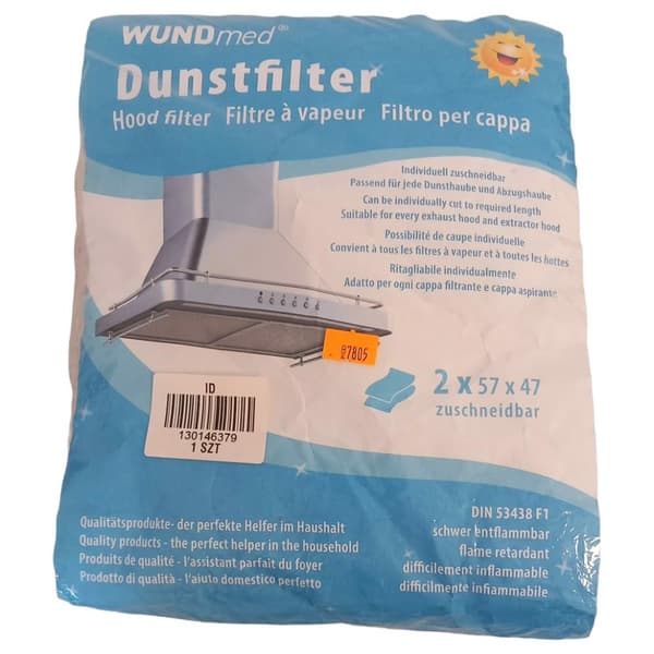 Filtermåtte til emhætte 47x57cm 2 stk.