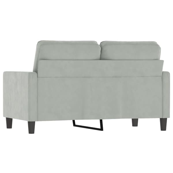 vidaXL 2-sitssoffa ljusgrå 120 cm klädd i sammet