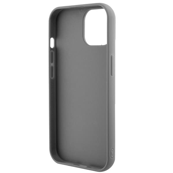 Guess Sequin Script Metal -suojakuori iPhone 15:lle, hopea/hopea