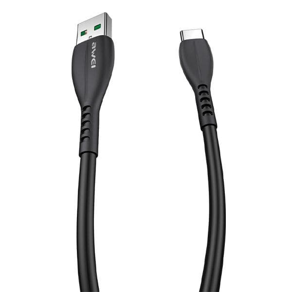 AWEI CL-115T USB till USB-C-kabel svart