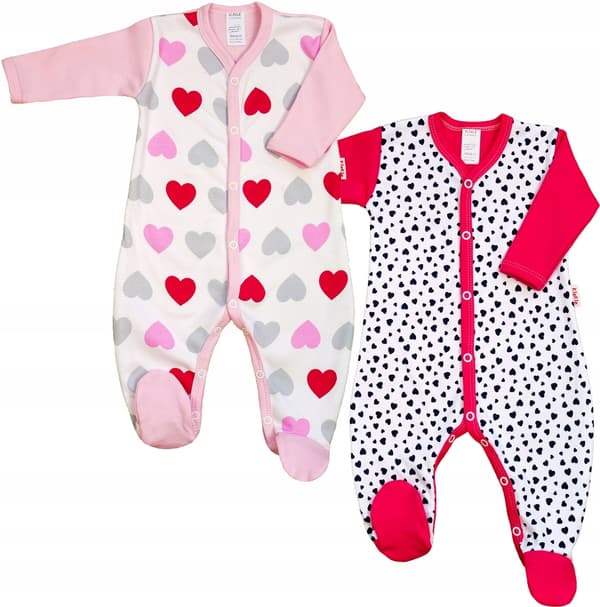 Klovn 2-pak r104 Hjerter Pink klekle