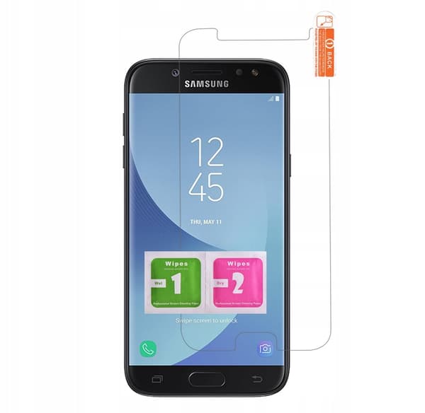 Etui til SAMSUNG GALAXY J3 2017 LUKKET SMART MAGNETETUIS SORT + GLAS