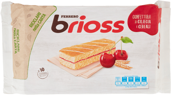 Brioss Ciliegia Körsbärstårta (10x28g) 280g - Kinder