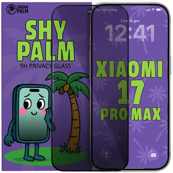 Shy Palm Privacy Hærdet Glas til Xiaomi 17 Pro Max