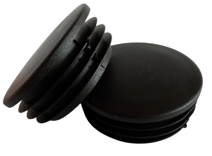 Indvendig hætte til rørprofil, 55 mm, 100 stk., sort