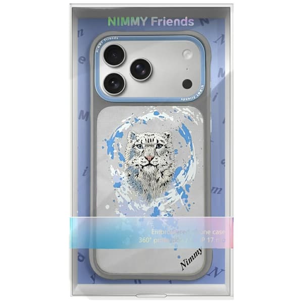 Nimmy Pantera MagSafe -kotelo iPhone 17 Pro Maxille, vaaleanharmaa