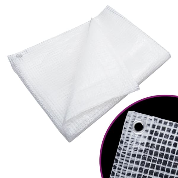 vidaXL Leno-presenning, 140 g/m², 8x12 m, vit