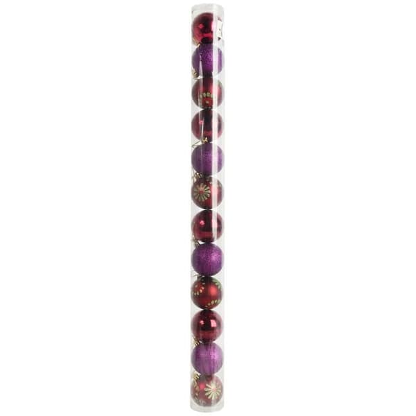 SET MED 12 PLASTBOLLAR 6 CM LILA