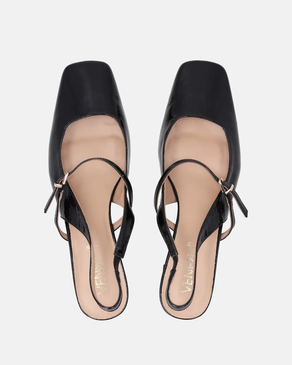 Sorte pumps i laklæder Sorte pumps i laklæder 39