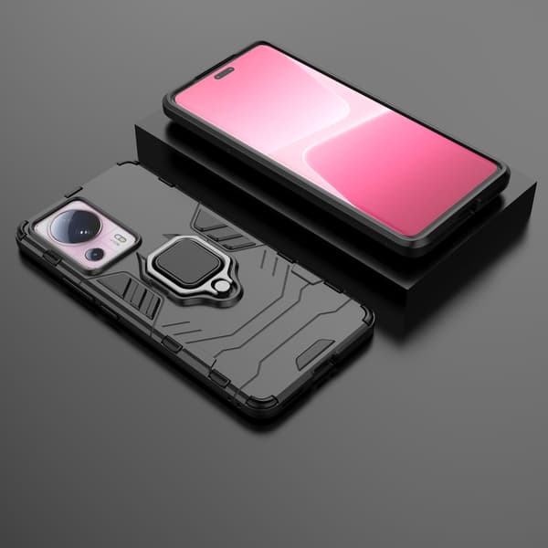 Pansret cover til Xiaomi 13 Lite magnetisk holder Ring Armor sort