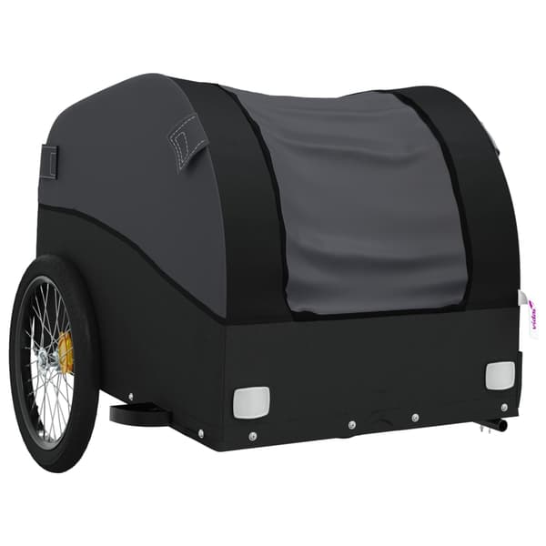 vidaXL cykelanhænger, sort, 45 kg, jern