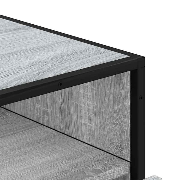 vidaXL kommode, grå Sonoma-eg, 70x41x70 cm, træbaseret materiale
