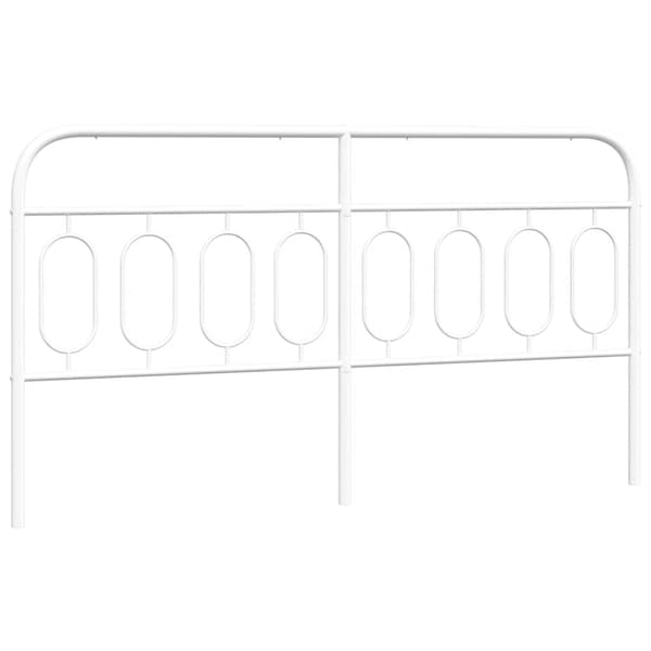 vidaXL metalsengegavl hvid 183 cm