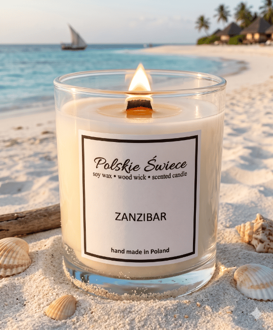 Sojalys med trævæge + ZANZIBAR