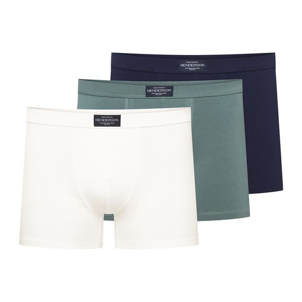 Main Henderson 3-pack boxershorts | marinblå, grön, beige M