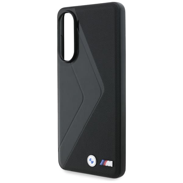 BMW Læder Oversized Stripes MagSafe-etui til Samsung Galaxy S25 Edge, sort