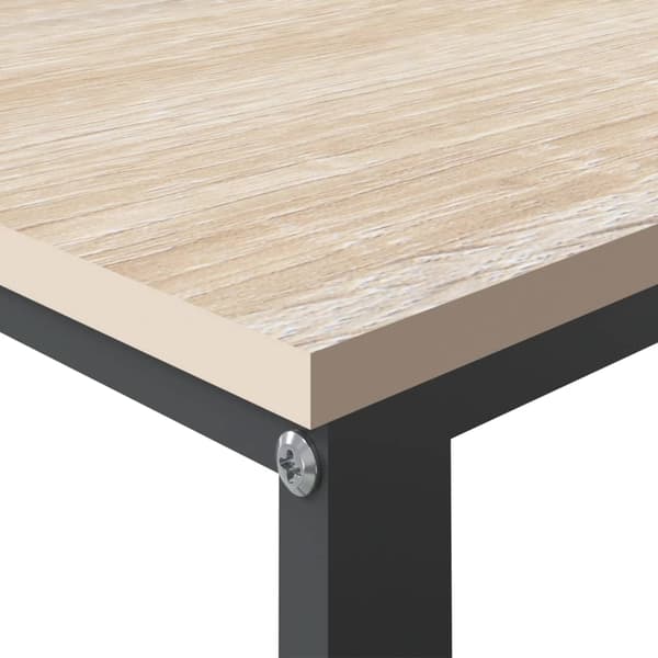 vidaXL computerbord, sort og eg, 110x60x73 cm, spånplade