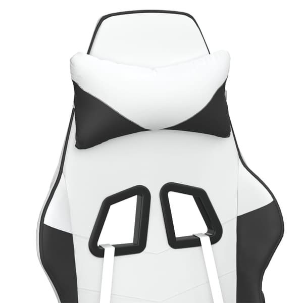 vidaXL gamingstol, sort og hvid, kunstlæder