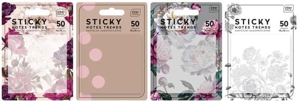 Sticky notes 75x75mm 50K Trends mix
