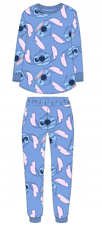 DAM vinterpyjamas i sammettyg med tvådelad söm L D057C