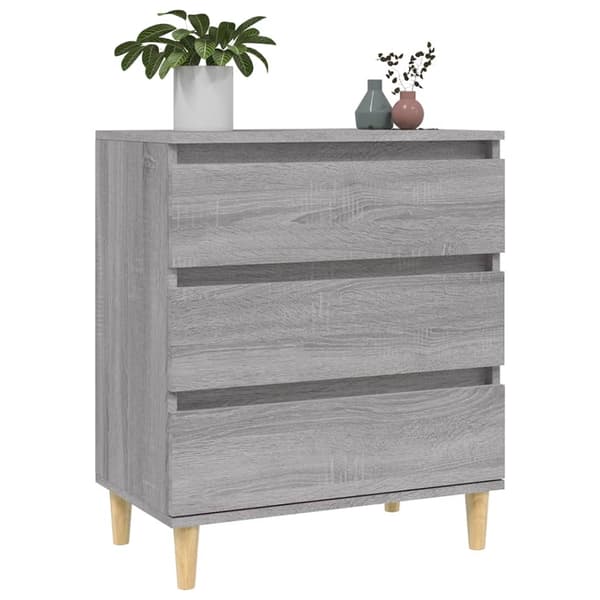 vidaXL kommode, grå Sonoma-eg, 60x35x70 cm, træbaseret materiale