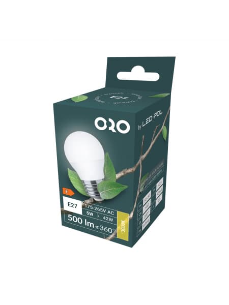 Lamppu ORO-E27-G45-TOTO-5W-WW, 3000K