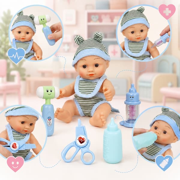 Mini docka liten baby docka baby present flicka leksak
