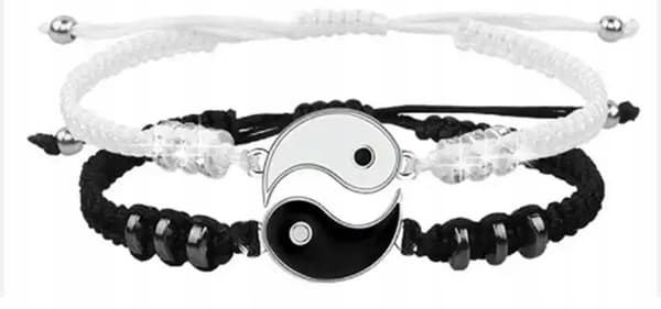 Set med två ARMBAND för YIN & YANG-vänner