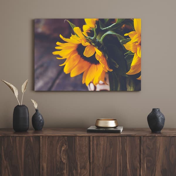 Canvastavla Botanik Solrosor 100x80 cm