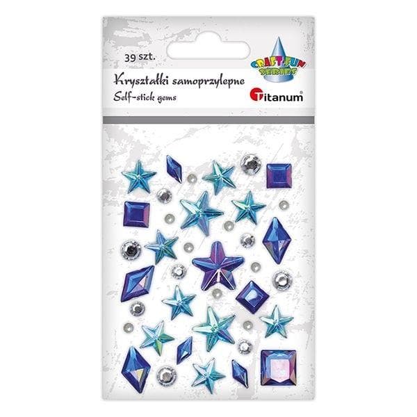 Självhäftande blå kristallmix 39 st