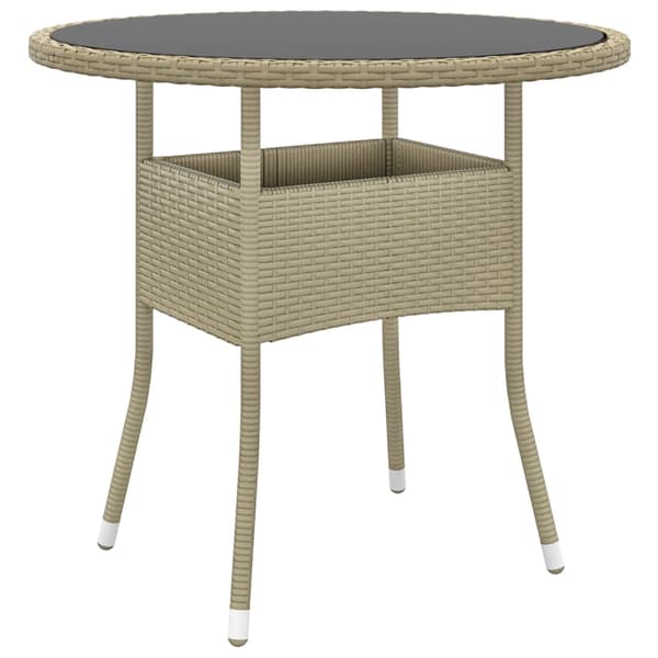 vidaXL 3-delt polyrattan havemøbelsæt, beige