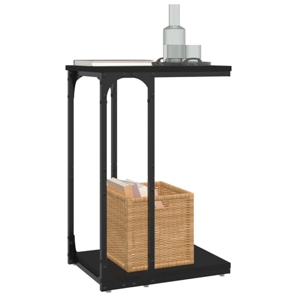vidaXL sidebord, sort, 40x30x60 cm, træbaseret materiale
