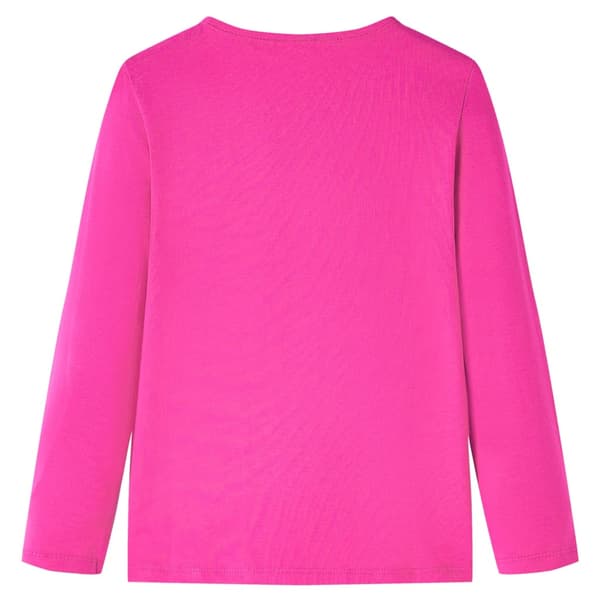 Barn långärmad T-shirt, mörkrosa, 116