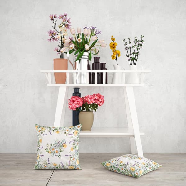 Dekorativt pudebetræk med print 807