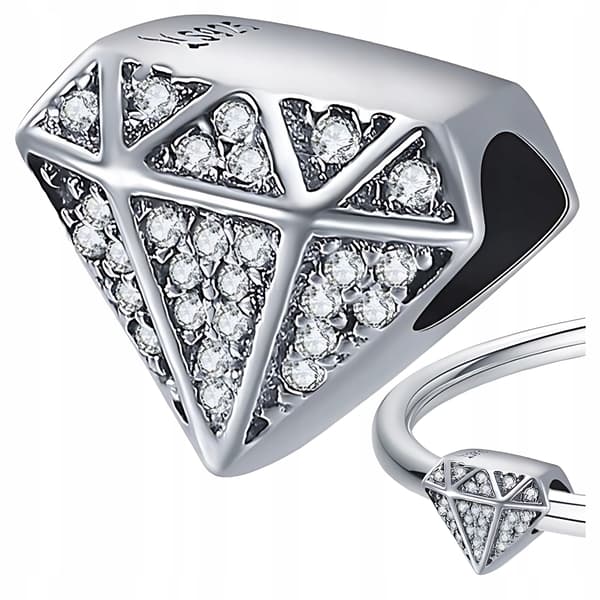 Diamantberlocker silver 925 pärla silverhänge diamantberlocker 925