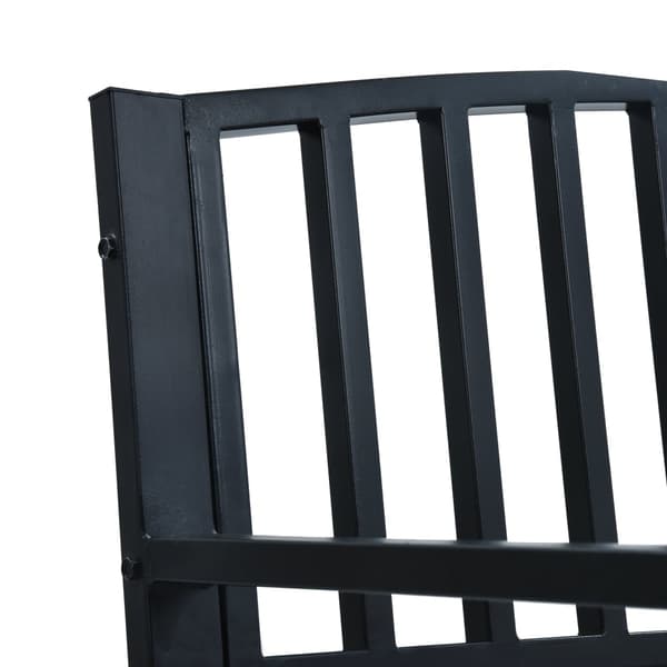 vidaXL Puutarhapenkki 125 cm musta teräs