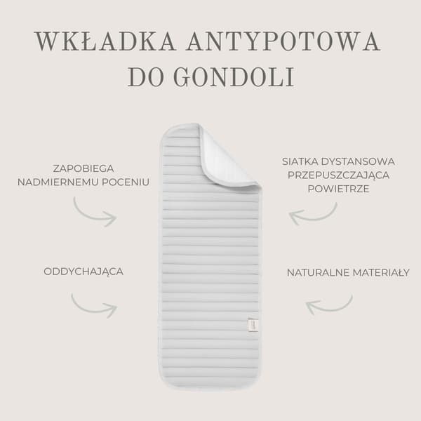 Anti-sved Gondol / Babylift Pad 0+ Grå