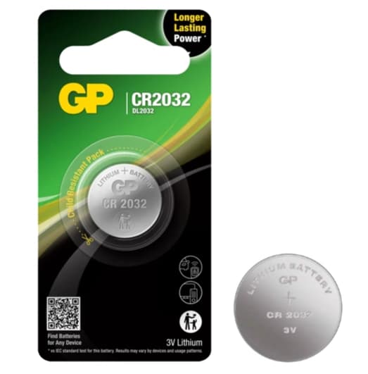 Lithium-knapcellebatteri CR2032 3V 1 stk. GP