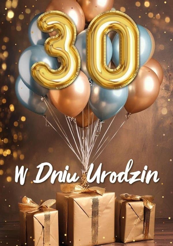 Kort B6 3D Födelsedag 30