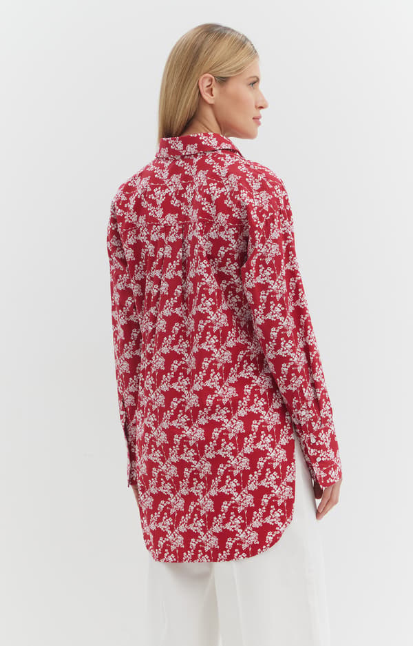 Oversized blomstret skjorte S