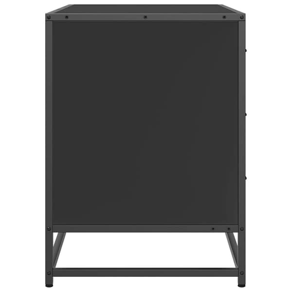 vidaXL kommode, sort, 70x41x56 cm, træbaseret materiale
