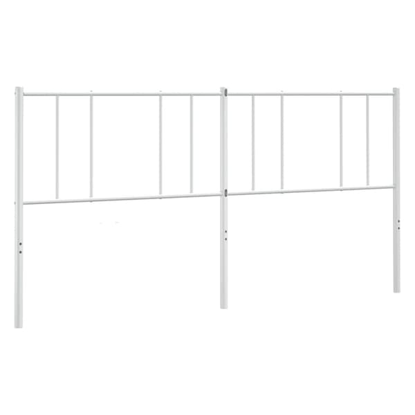 vidaXL metalsengegavl hvid 180 cm