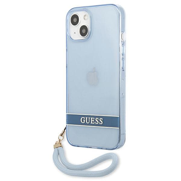 Guess Translucent Strap-skal till iPhone 13, Blå