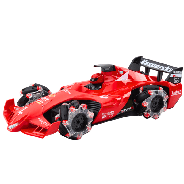 RC-urheiluauto savuefekti 2.4G punainen