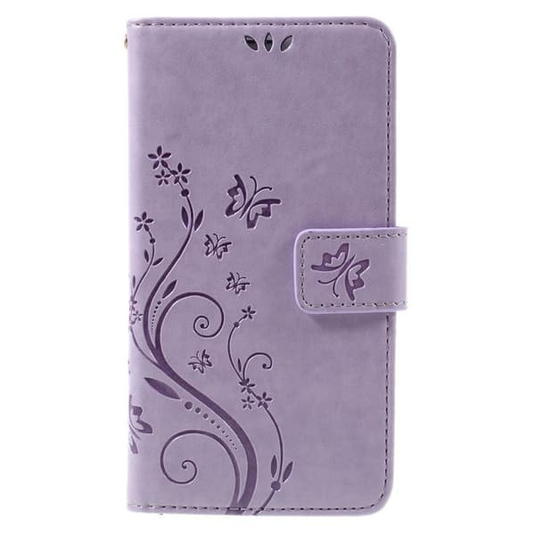 Flip-etui til Samsung Galaxy J5 2016, Butterfly, lilla