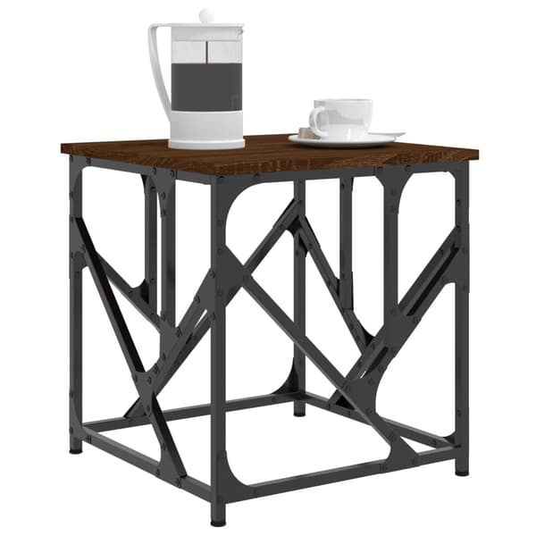 vidaXL sofabord brunt egetræ 45x45x47,5 cm