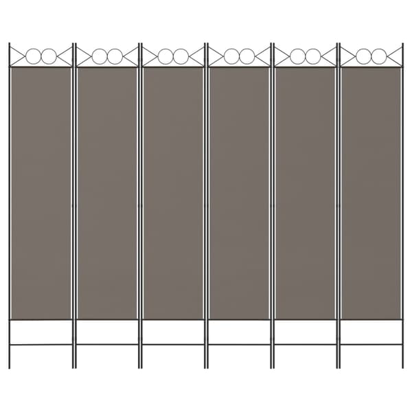 vidaXL 6-panelsskærm, antracit, 240x200 cm, stof