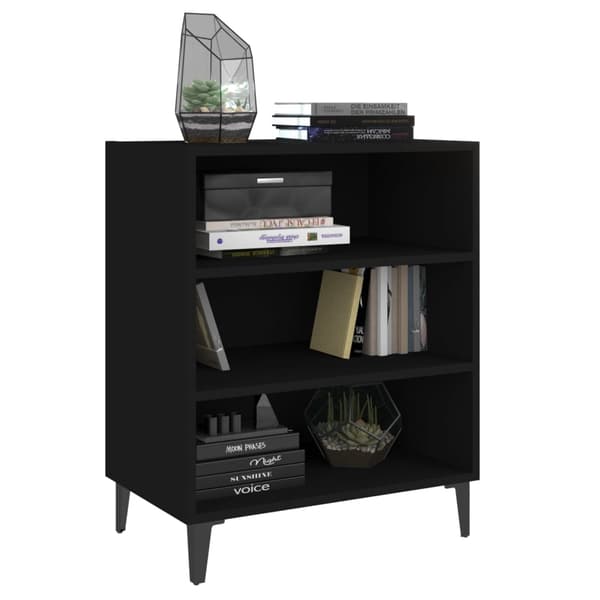 vidaXL sort skab, 57x35x70 cm, spånplade