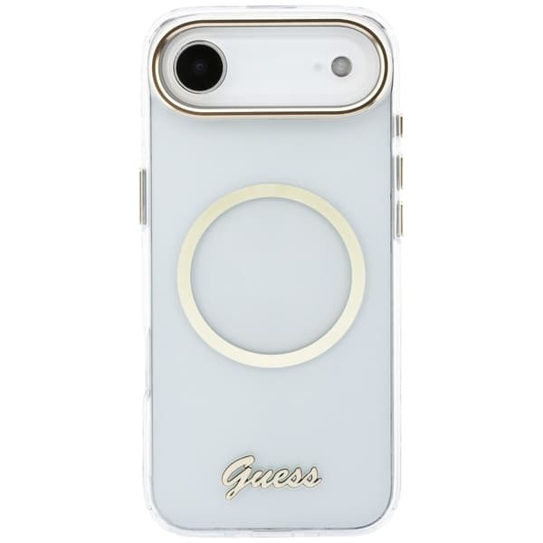Guess IML Script Metal MagSafe-etui til iPhone Air, klart